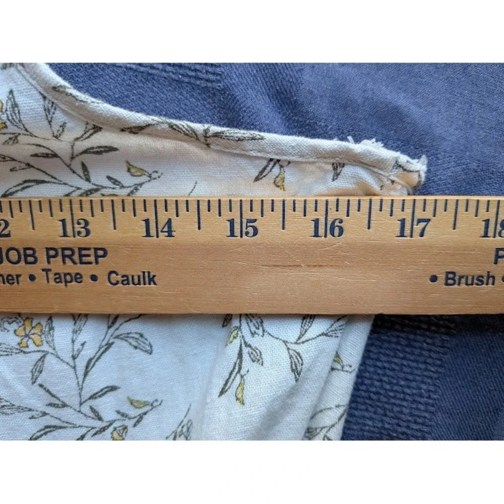 Sun Dress XS Floral Linen Blend Drop V Waist Flowy Resort Beachy Boho Relaxed - Picture 6 of 12